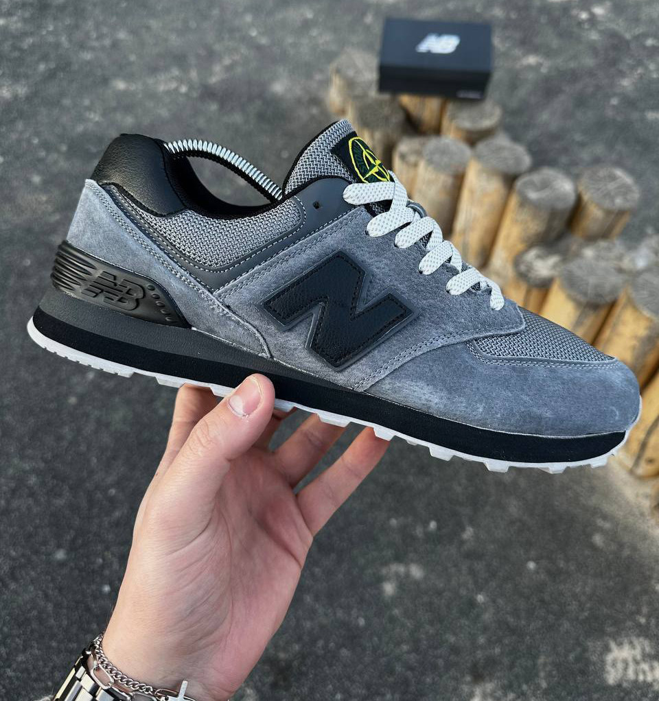 Кросівки чоловічі New Balance 574 x Stone Island із фірмовою коробкою, сірі. Розмір 40,41