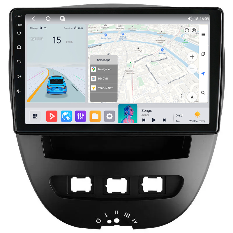 Штатна магнітола Mekede MS Citroen C1 (2006-2015) QleD