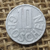 10 грошей 1951 року. Австрiя