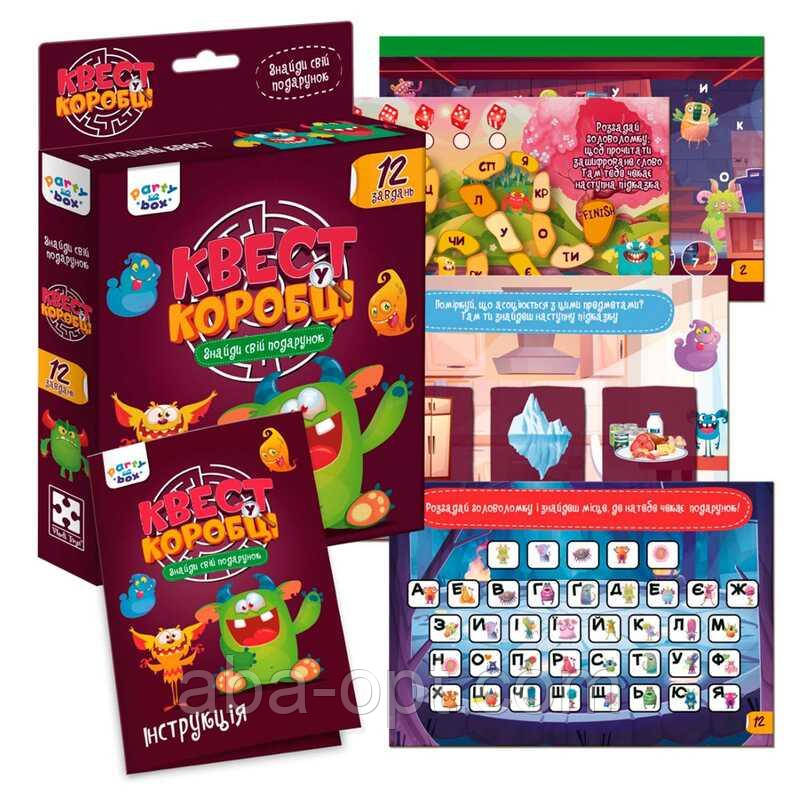 Гра Гра настільна розважальна "Квест у коробці. Монстри" VT5902-02 (24) "Vladi Toys", в коробці, фото 1