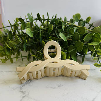 Крабик для волосся Косичка світло-бежевий