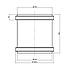 Муфта поліпропіленова 110х110 (2 гум.) для каналіз. труб, фото 2