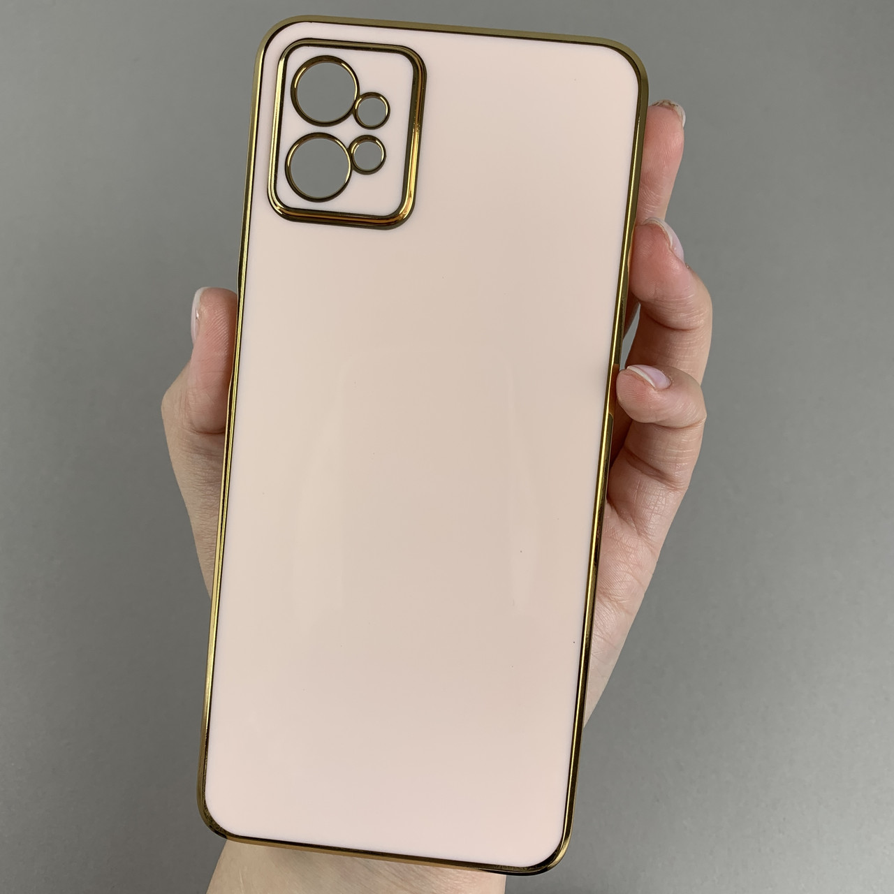 Чохол для Motorola Moto G32 чохол із золотою окантовкою на телефон моторола мото г32 пудровий h7y