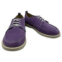 Мокасині жіночі з натуральної замшевої шкіри лавандового кольору з анатомічною колодкою, фото 4