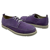 Мокасині жіночі з натуральної замшевої шкіри лавандового кольору з анатомічною колодкою, фото 5