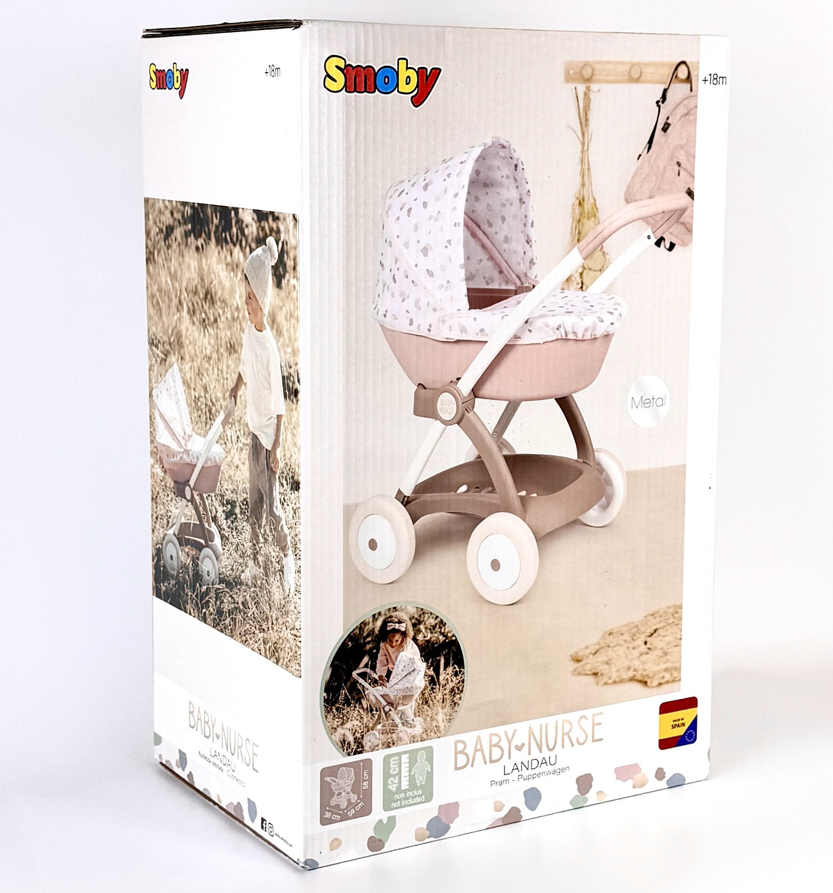 Коляска Smoby Baby Nurse Модерн рожева пудра 254118