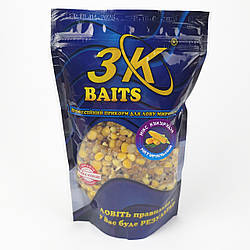 Зерновий мікс для коропа 3K Baits Кукурудза 500г (натуральний) зернова суміш на рибалку