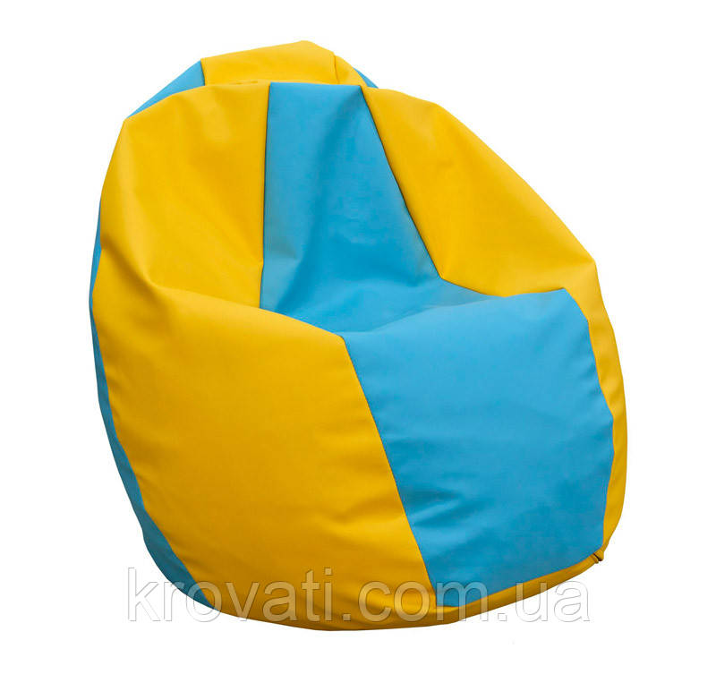 Крісло-мішок Гном Меблі Сервіс . Флай (синьо-жовтий)