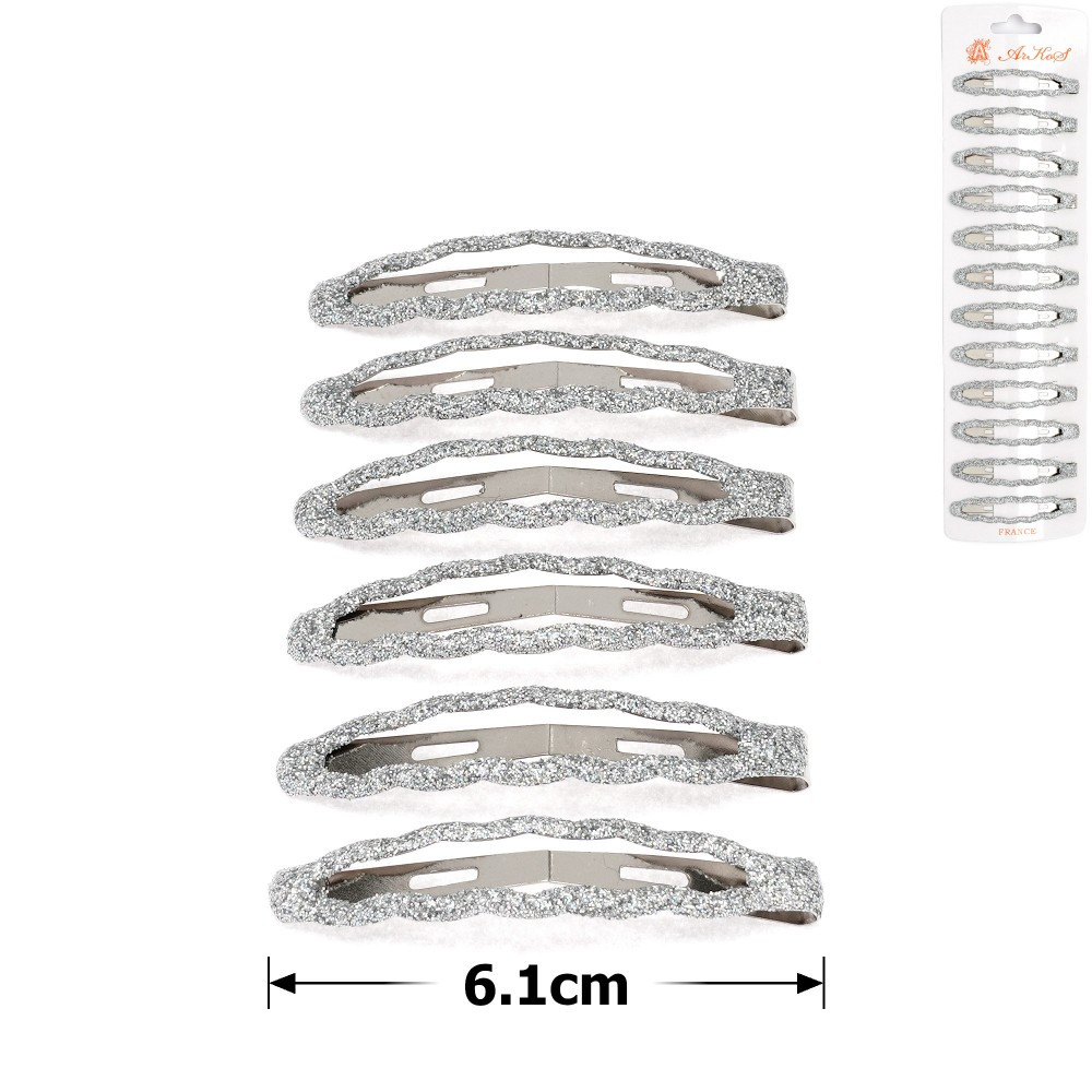 (28-3149) Набір шпильок-бавовна для волосся 6.1 см із присипкою, фото 1