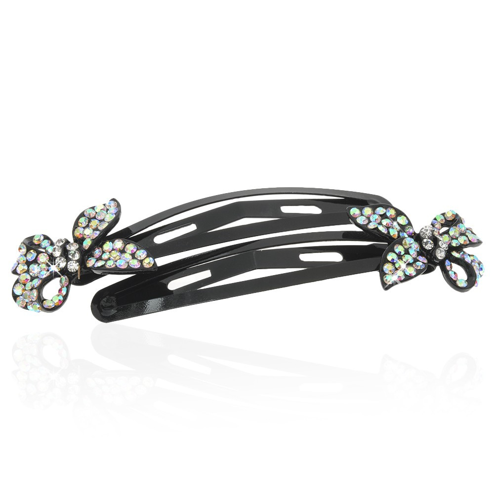 Пара шпильок-бавовна для волосся зі стразами 6.2 см 2 шт (3573) варіант 02, фото 1