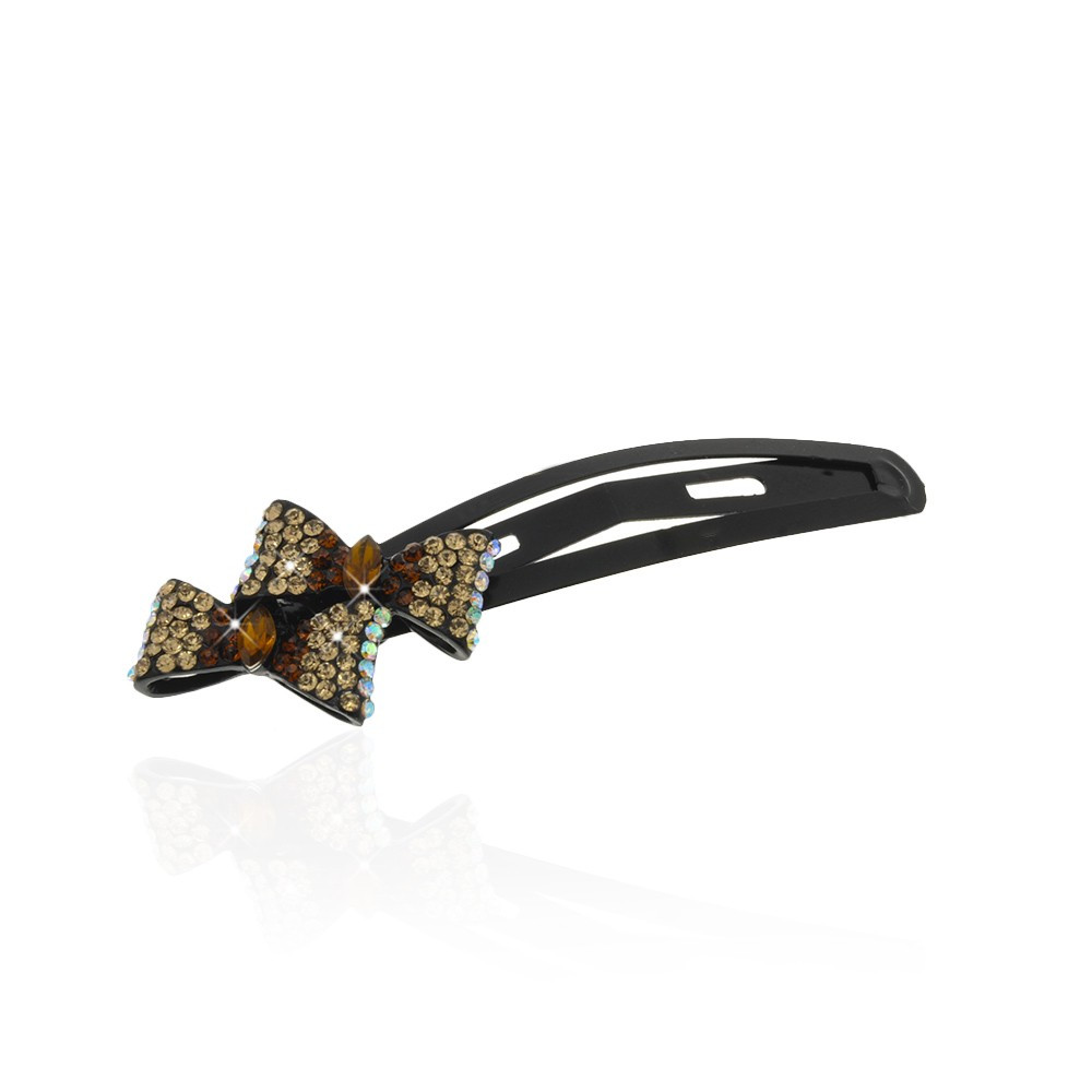 Шпилька-хлопавка для волосся зі стразами 7.3 см (3884), фото 1