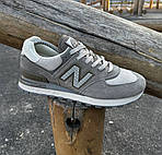 Кросівки чоловічі New Balance 574 x Stone Island із фірмовою коробкою, світло-сірі. Розмір 40-44,5, фото 6