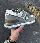 Кросівки чоловічі New Balance 574 x Stone Island із фірмовою коробкою, світло-сірі. Розмір 40-44,5, фото 7