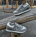 Кросівки чоловічі New Balance 574 x Stone Island із фірмовою коробкою, світло-сірі. Розмір 40-44,5, фото 9