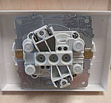 Розетка електрична подвійна із заземленням біла GRANO OVIVO прихованого монтажу врізна, фото 6