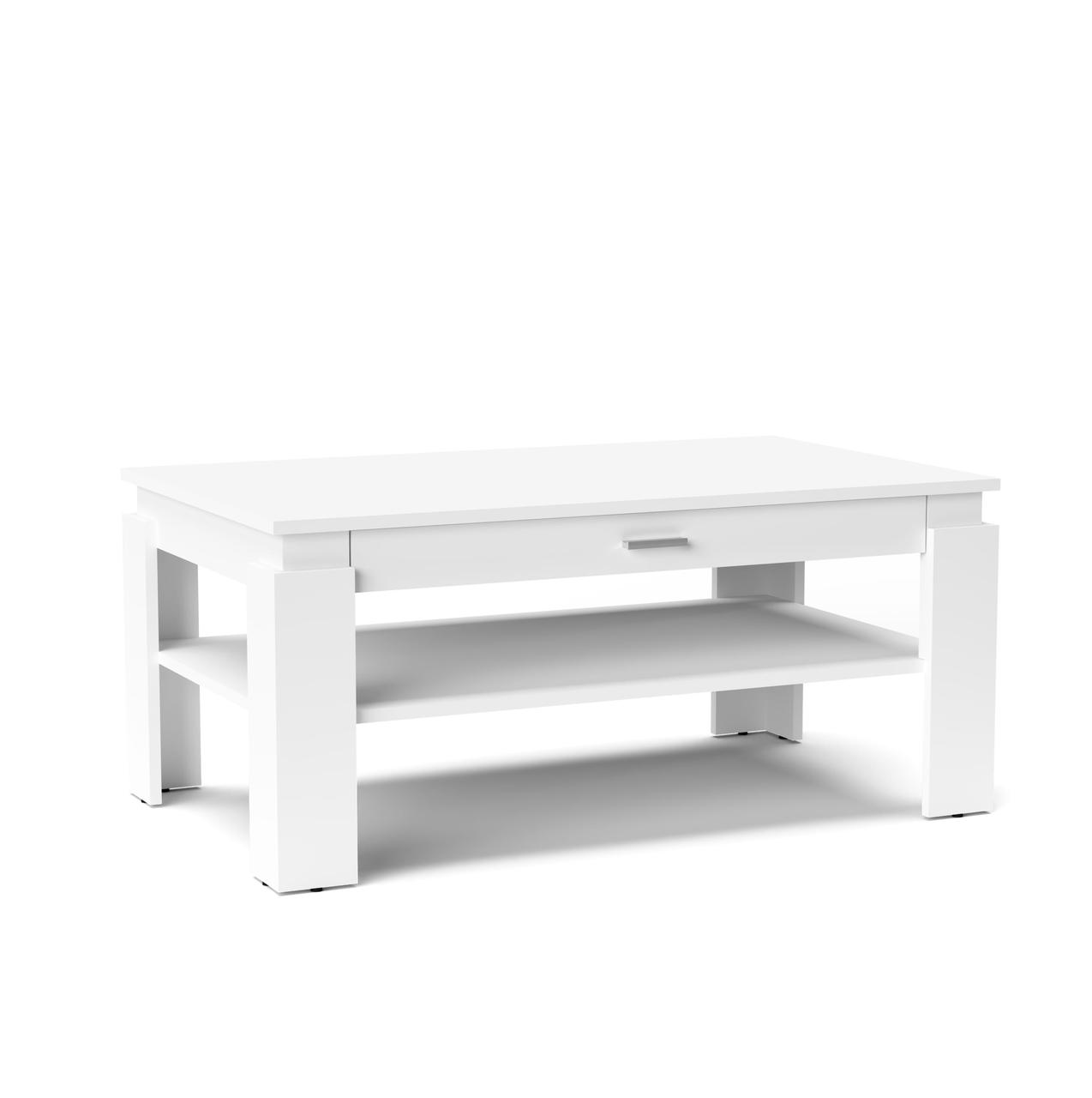 Столик журнальний класичний прямокутний 100см, стіл придиваний з висувним ящиком у вітальню, фото 1