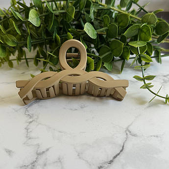 Крабик для волосся Косичка темно-бежевий