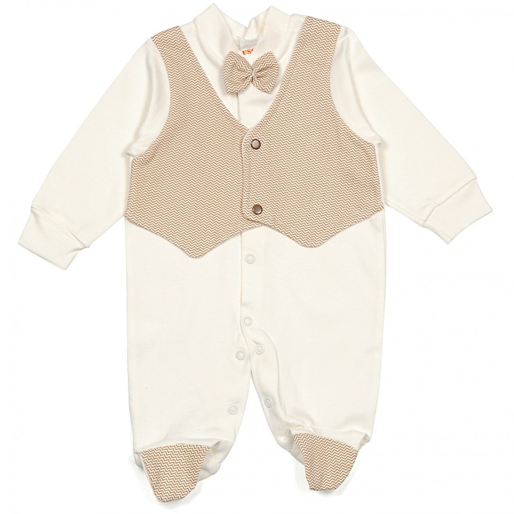 Набор человечков для новорожденных бежевый (ростовка 3шт) (19770), фото 1