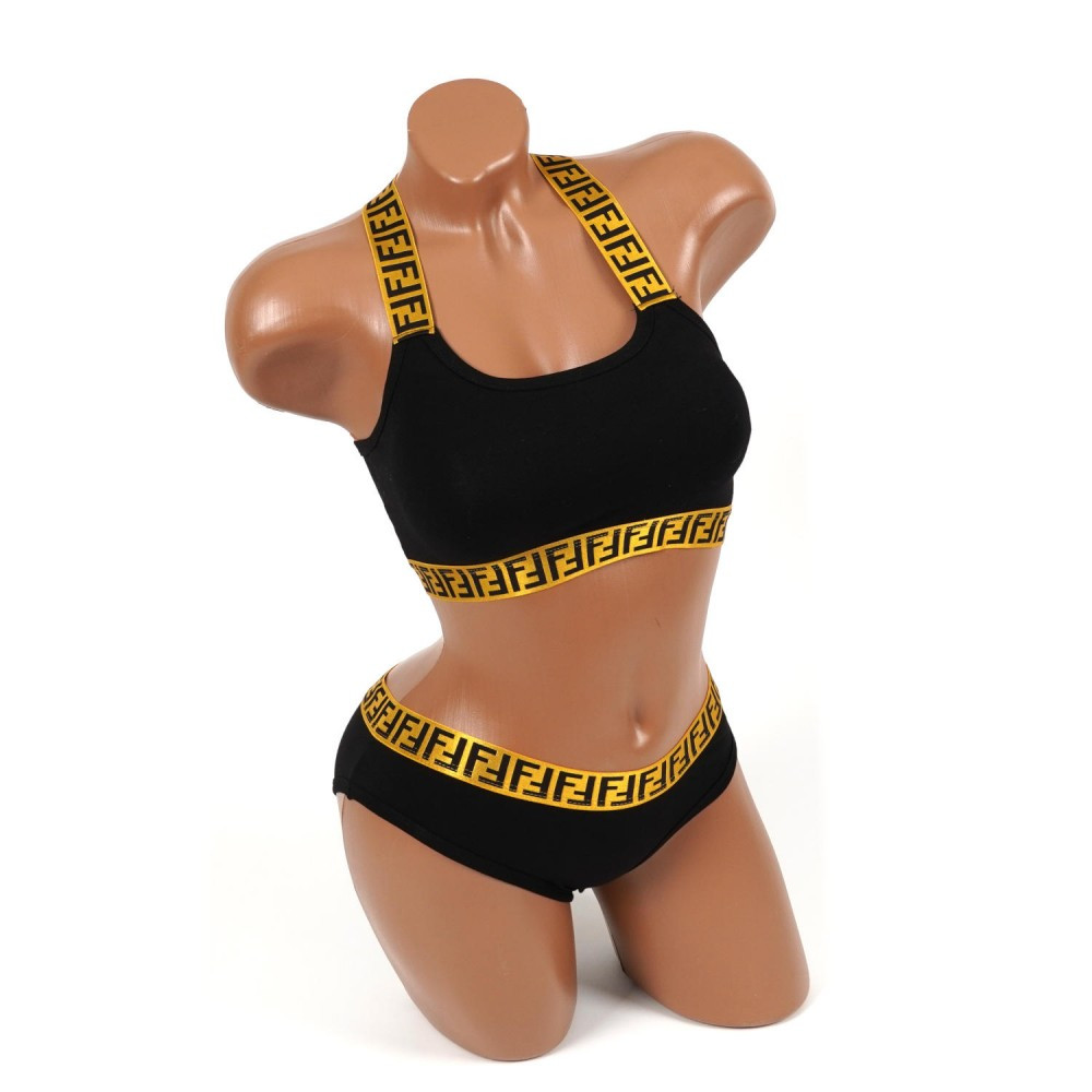 Комплект білизни (р.S/M/L) колір — чорний 22727, фото 1