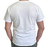 Чоловіча біла футболка однотонна бавовняна повсякденна базова без малюнків і принтів White, фото 2
