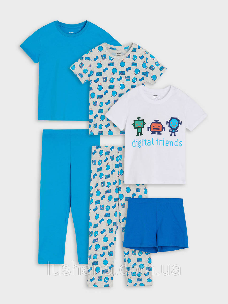 Набір дитячих трикотажних піжам Sinsay на хлопчика р.128, 7-8 років, фото 1
