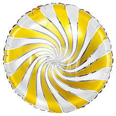 ПД024 PARTY DECO-ПД Коло 18" Льодяник золотий (УП)