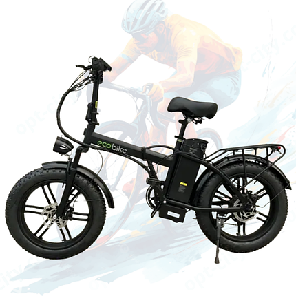 Електровелосипед ECOBIKE Storm V8 Fatbike 1000W 48V акумуляторний велосипед, фото 1