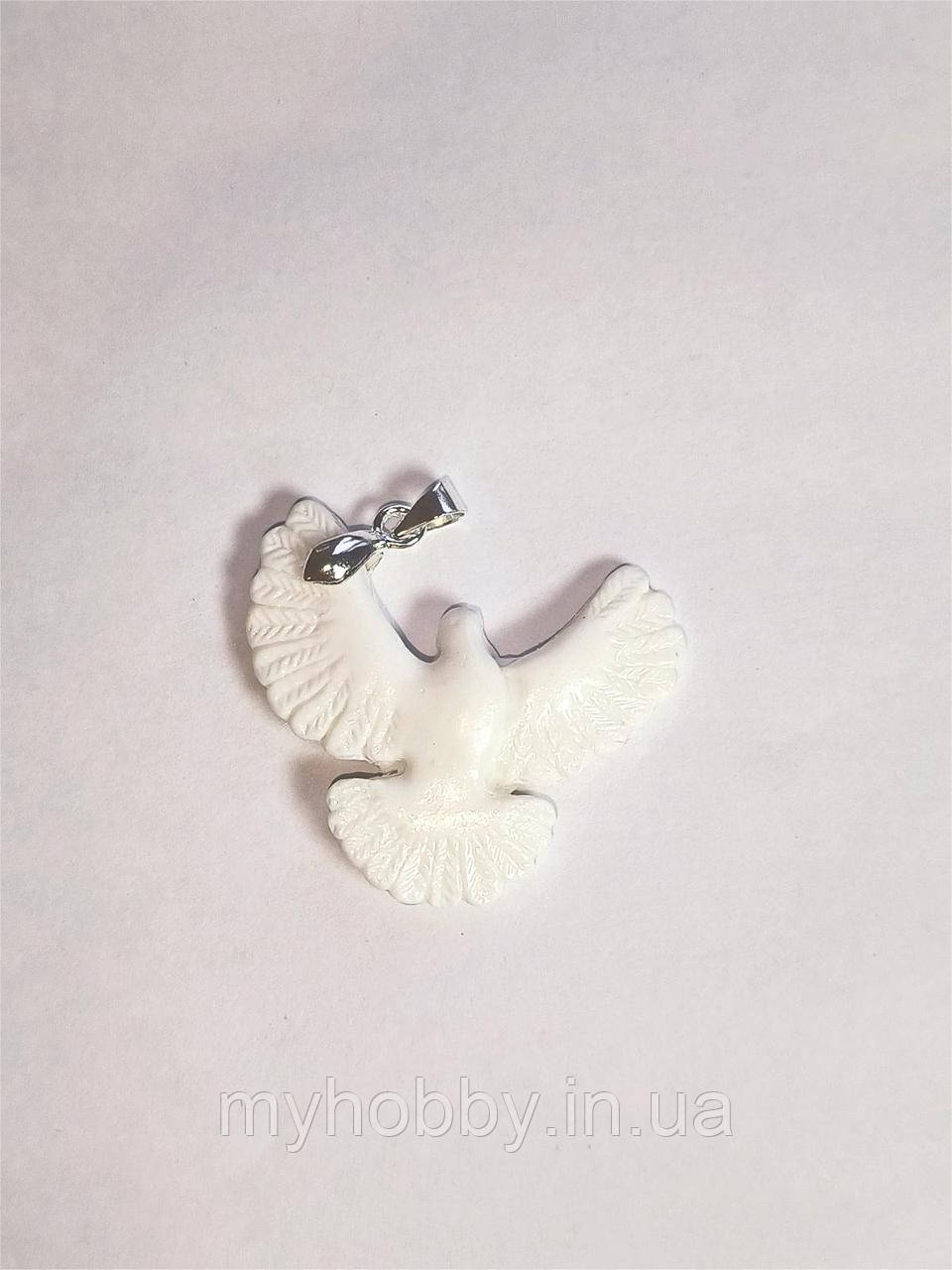 Підвіска Горлиця 3,5см (1шт) з полімерної глини, фото 1