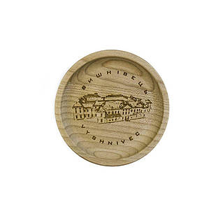 Магніт-тарілочка з гравіюванням "Вишнівець. Вишневецький палац"