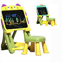 Іграшка дитячий мольберт та LCD планшет для малювання 13 дюймів, зі стільчиком, 2 види