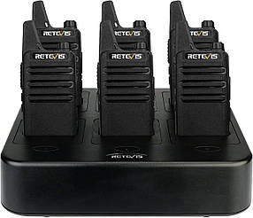 Retevis RT22 Walkie Talkies перезарядні Hands Free 2-бічні радіостанції двосторонній радіозв'язок (6 шт.