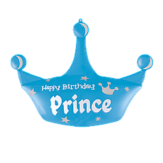 Фігура КИТАЙ-КТ601 Корона Happy Birthday Prince блакитна (УП)