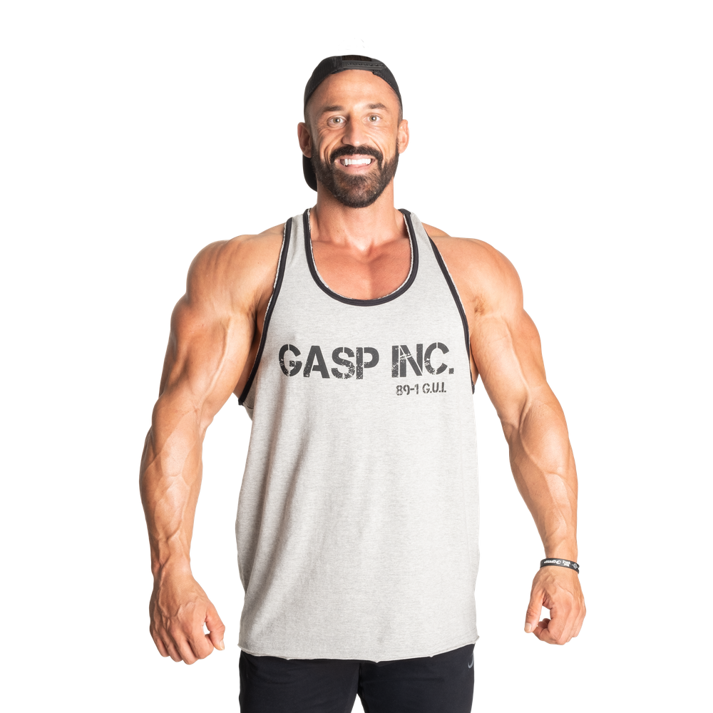 Майка спортивна GASP Division jersey tank Greymelange/black L/XL/XXL