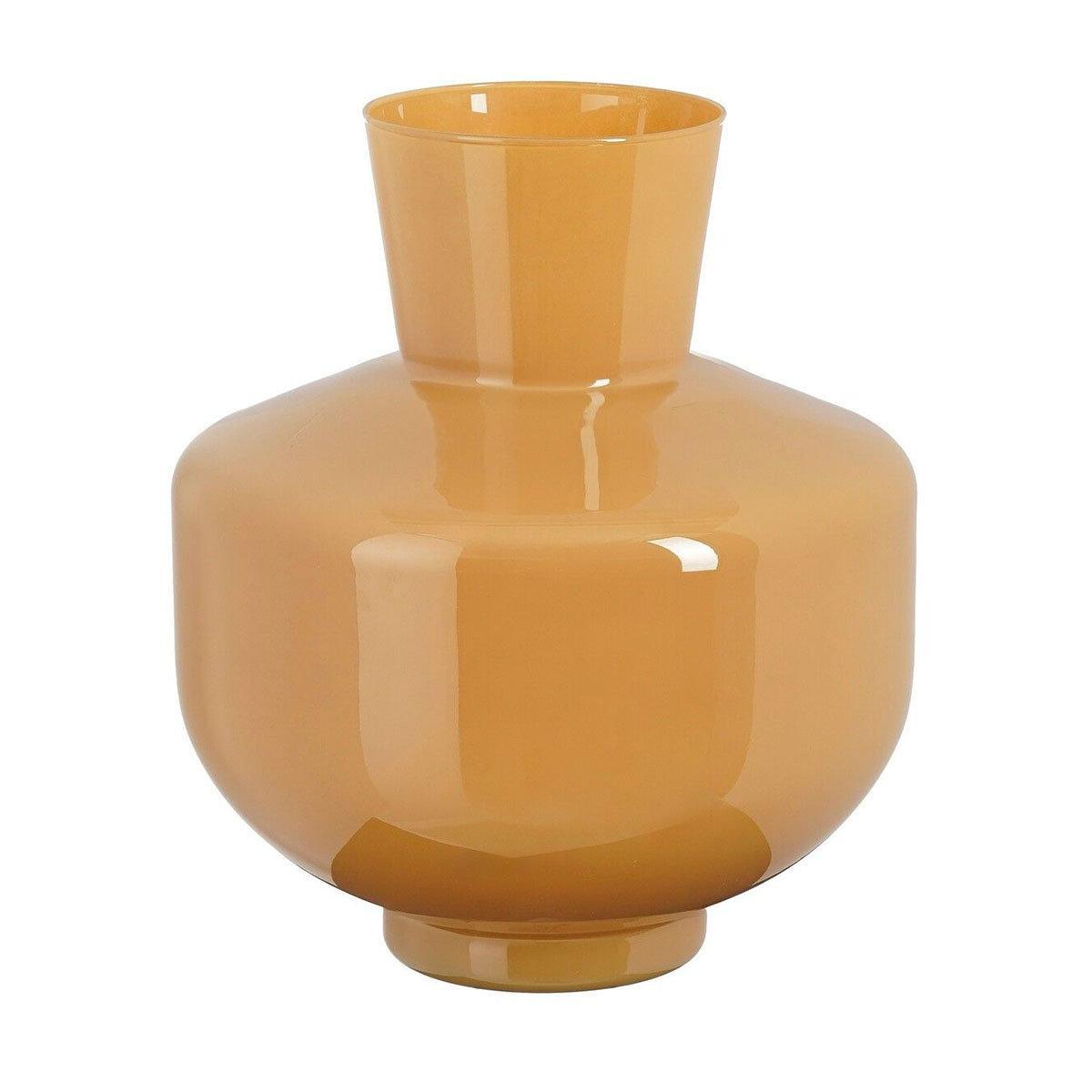 Ваза скляна для квітів фігурної форми в коричневому кольорі Edelman, фото 1