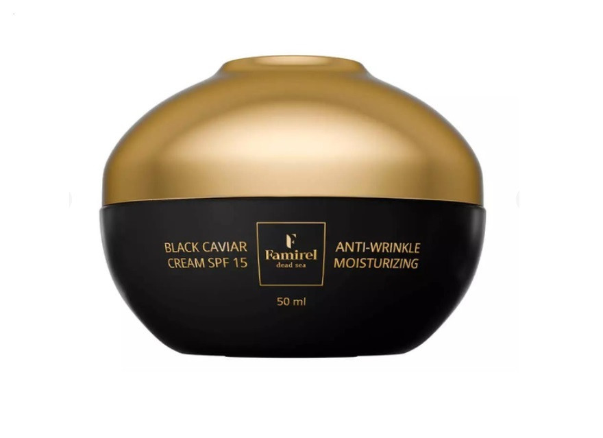 Зволожуючий денний крем проти зморшок Famirel із чорною ікрою Black Caviar SPF 15 50 мл, фото 1