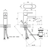 Ravak Chrome CR 011.00 Змішувач для умивальника з відкриванням стоку, фото 2
