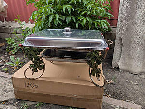 Садж підставка для подачі та розігріву м'яса та м'ясних страв набір +вугілля для розігріву