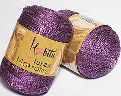Пряжа Macrome Lurex Hobitu-160 фіолетовий