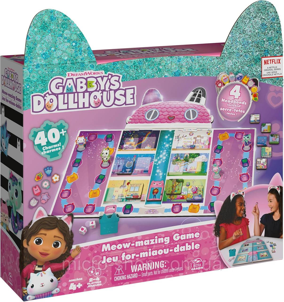 Настільна гра Ляльковий будиночок Габбі Spin Master Games, Gabby's Dollhouse Meow-Mazing Boar