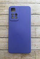 Чохол для Xiaomi Redmi Note 11 Pro фіолетовий Silicone Case закрита камера