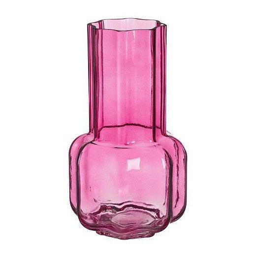 Ваза зі скла інтер'єрна однотонна в рожевому кольорі Edelman, фото 1