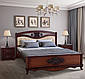 Ліжко двоспальне Мікс меблі Грація 160-200 см темний горіх із патиною, фото 6