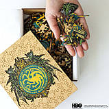 Фігурний дерев'яний пазл Гра Престолів Дім Таргарієнів L, фото 8