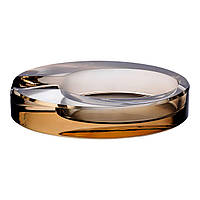 Скляна попільничка для сигарет 13х7.5х2.5 см Золотиста