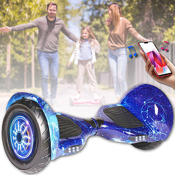 Гіроборд із Bluetooth колонкою на колесах 10" з підсвічуванням Smart Balance EL-5 Синій Космос