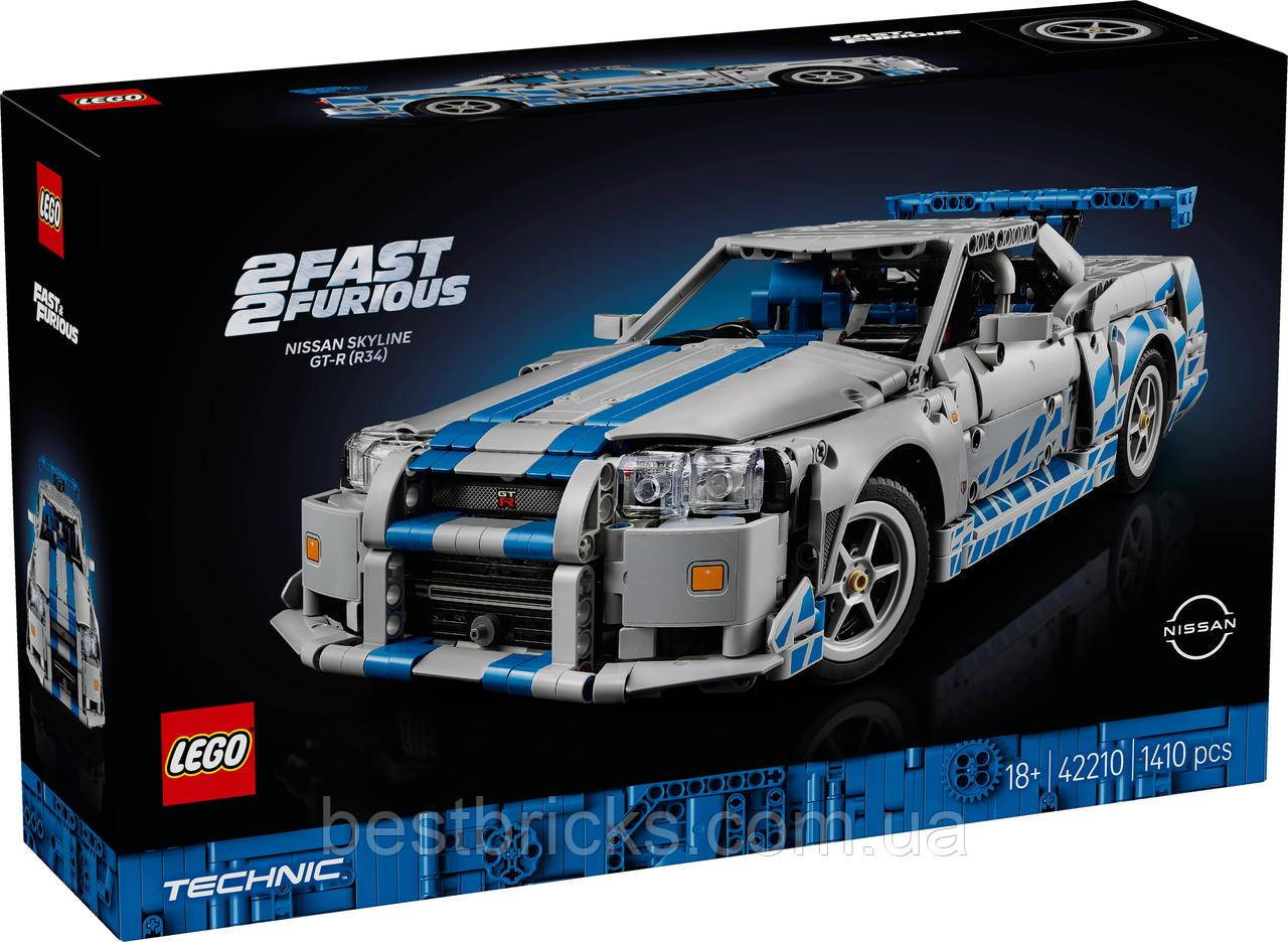 Конструктор Lego Technic Подвійний форсаж Автомобіль Nissan Skyline GT-R (R34) 42210, фото 1