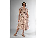 Плаття Nita бавовна віскоза принт міді 52 бежева, фото 2