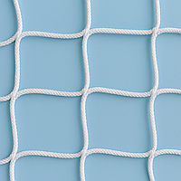 Важка загороджувальна сітка без-вузлова Д. 5мм. Осередок 12 см. Відбійник для стадіонів, біла, Іспанія-Україна