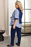 Костюм трикотажний прогулянковий з сорочковими вставками дроп 9096, фото 8