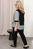 Костюм трикотажний прогулянковий з сорочковими вставками дроп 9096, фото 7